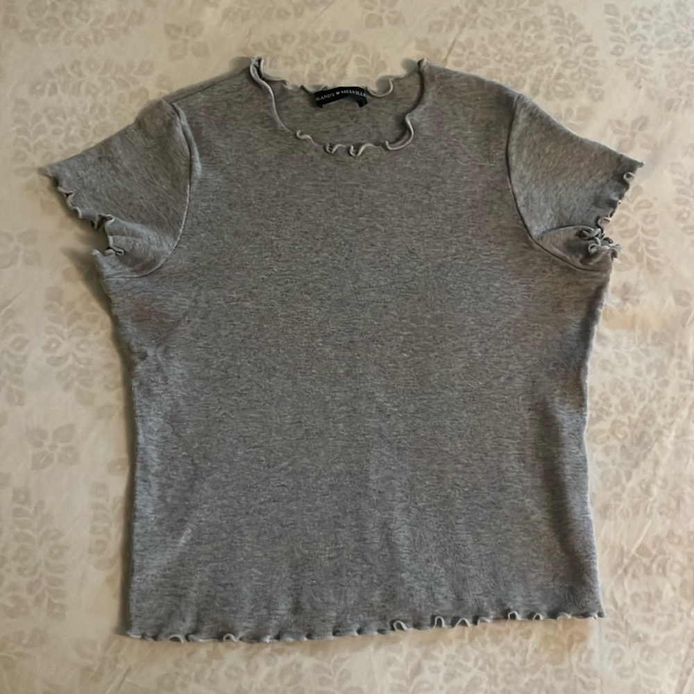 Brandy Melville shirt | Grey | One Size